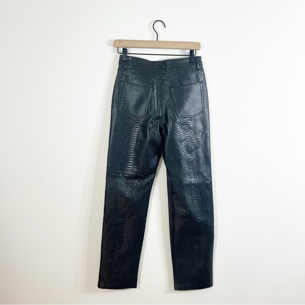 NWT Aritzia Wilfred Melina Black Python Snakeskin… - image 4